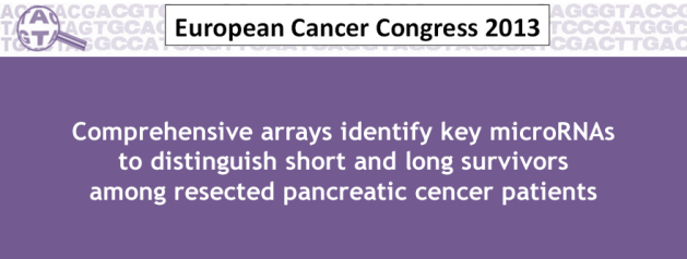 Comprehensive arrays identify key microRNAs to distinguish short and long survivors among resected pancreatic cencer patients