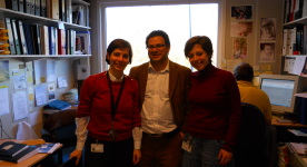 Dr. Funel and Dr. Giovannetti with the PhD student Elisa Paolicchi 2011