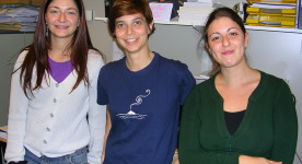 Dr. Giovannetti with Dr. Giancola and Dr. Alecci during their master internship